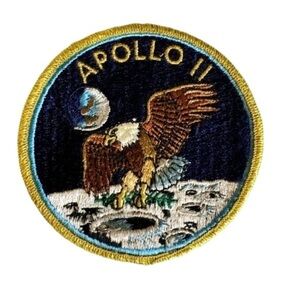 Vintage Apollo 11 NASA Mission Patch – Moon Landing Embroidered Souvenir